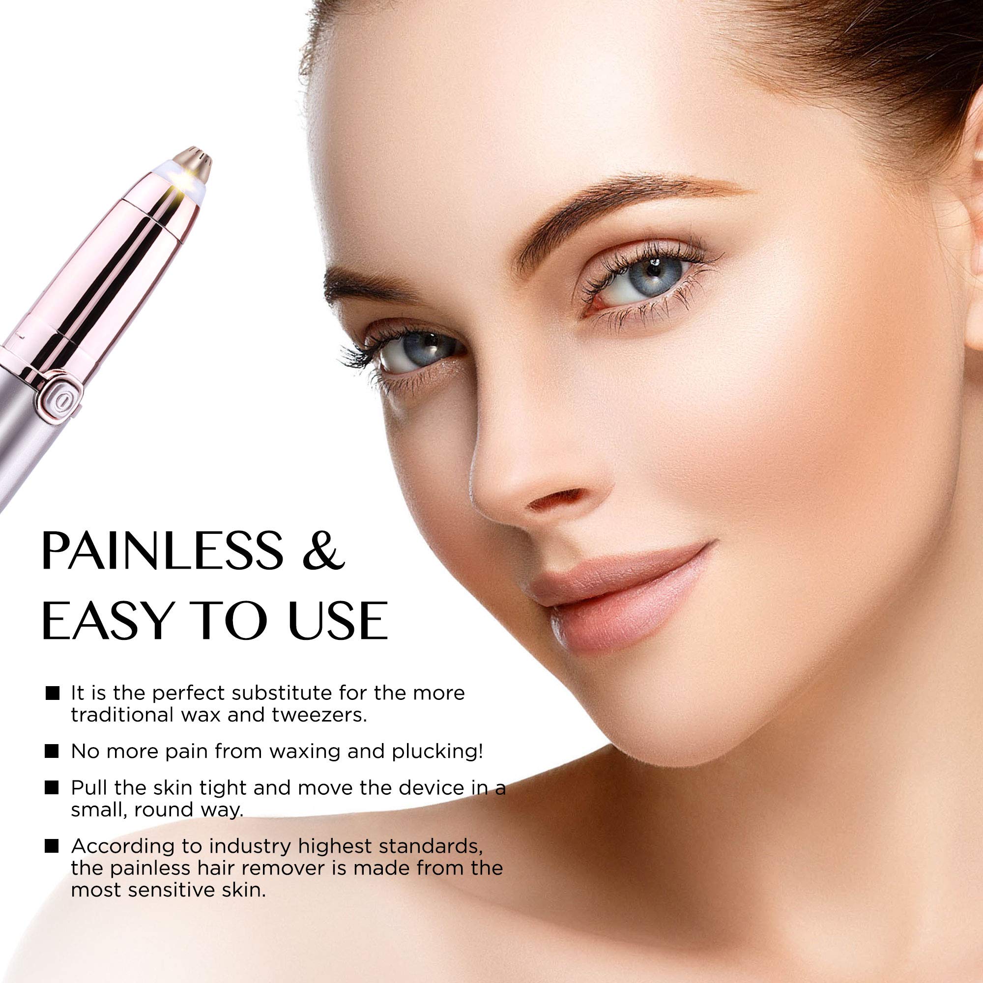 eyebrow hair remover vogcrest electric painless eyebrow trimmer epilator for women