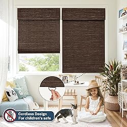 Pasoun Cordless Roman Shades for
