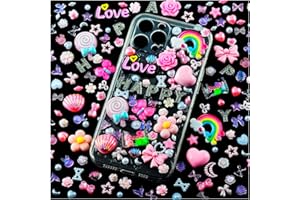 eswala Junk Case Charms,Charms for Junk Cases,Junk Charms for Cases,Junk Phone Case Charms,Junk Case Kit with Large Big Charms,Resin Charms,Slime Charms,Nail Charms,Cute Charms(Pink)