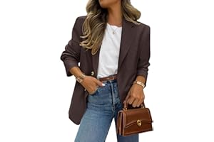PRETTYGARDEN 2025 Blazers for Women Business Casual Long Sleeve Lapel Open Front Suit Jacket Work Blazer with Pockets