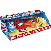 POPULAR PLAYTHINGS Magnetic Vehicles for Toddlers 1-3, Mix or Match Car Toys, Set of 4 Gift for Kids - Vehicles Junior