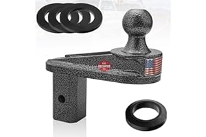 TOWGUARD GNXA4085 6" Offset Ball - for Gooseneck Trailer Hitches, Heavy Duty Extender, 20000 lbs GTW/5000 lbs VTW, 2-5/16" Diameter,Volcano Pattern