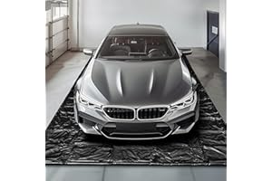 Huatean Home Garage Floor Mat, (7'9" x 18") Under Car Waterproof Containment Mats, Oil Mat for Garage Covering, Garages Floor Mats for Under Car, Keeps Dry and Clean