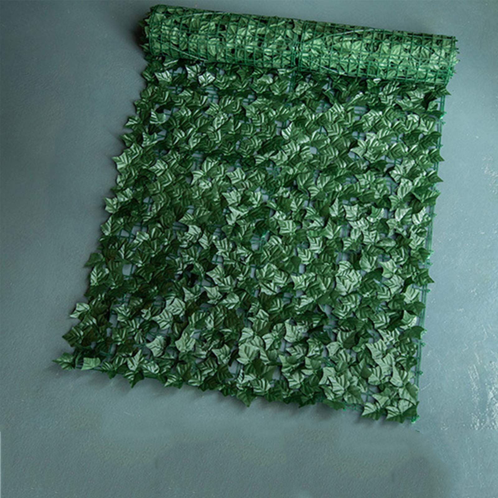 Anjinguang Artificial Ivy Privacy Fence Screen, 100 * 50 cm Artificial Hedges Fence and Faux Ivy Vine Leaf Decoration for Outdoor Decor, Gardener, Garden - Sweet Potato Leaves Shape (2 Pcs