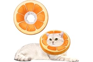 Maiiu Soft Cat Cone Collar, Cute Cat Recovery Collar Suitable for Small, Medium, Large Cats,Elizabethan Neck Collar for Cats After Surgery (Orange, Small)
