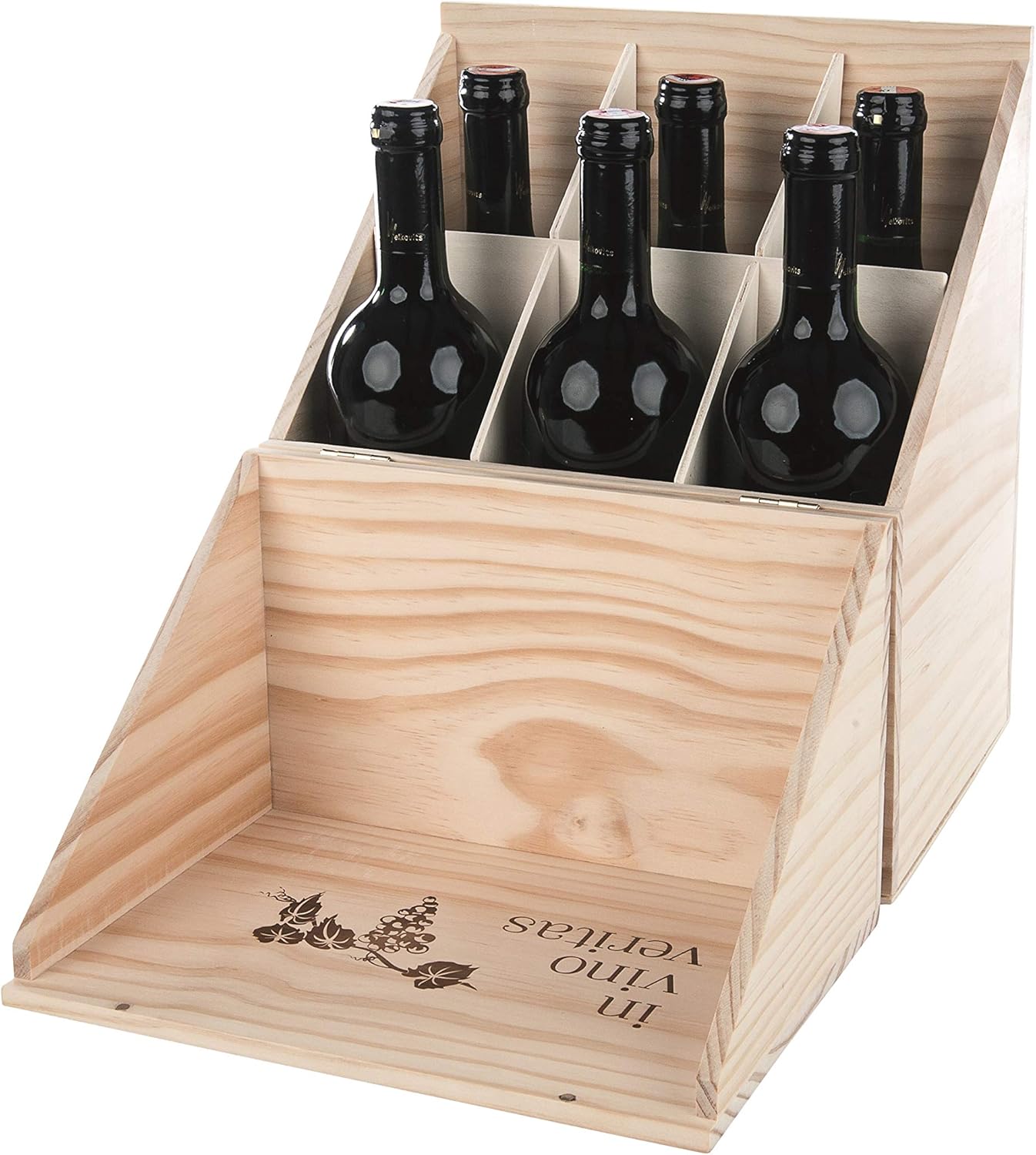 MYBOXES Caja de vino Vino Veritas para 6 botellas: Amazon.es: Hogar