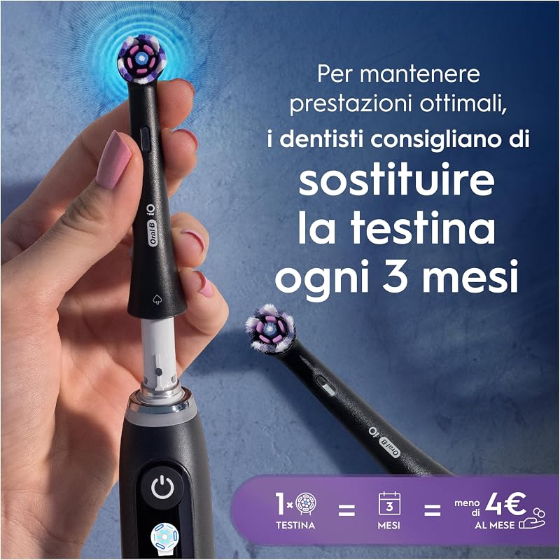 Testine di Ricambio iO Radiant White, Nere, 8 Ricambi