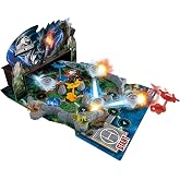EPOCH Games - Jurassic World - Twin Tornado Attack Tabletop Game | Two twisters, one wobbling island - keep your dinos standing through the storm in this action-packed battle, Ages 4+