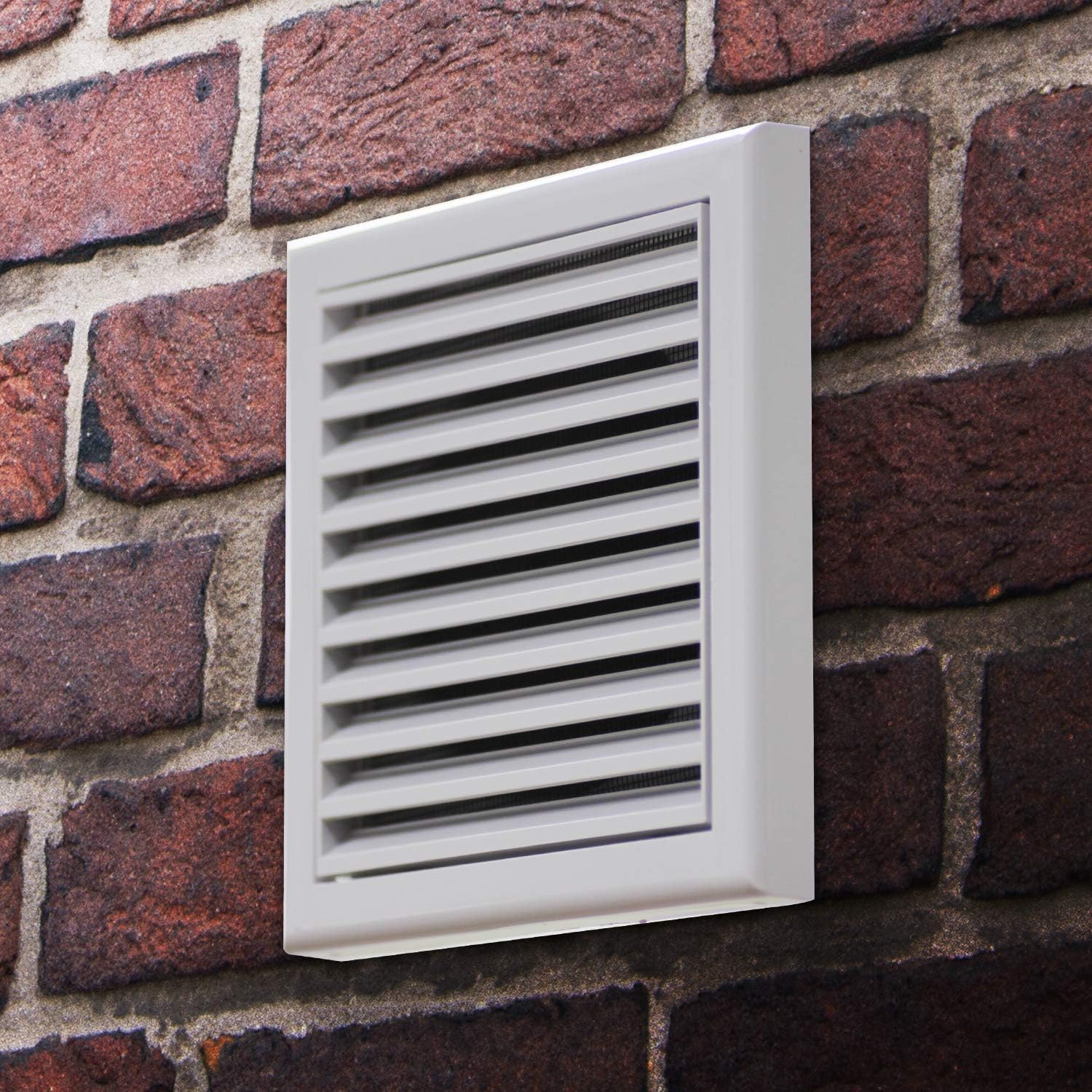 Louvred Wall Vent Grille 100mm - 4 Inch White with Flyscreen For Internal Or External Use - Image 5