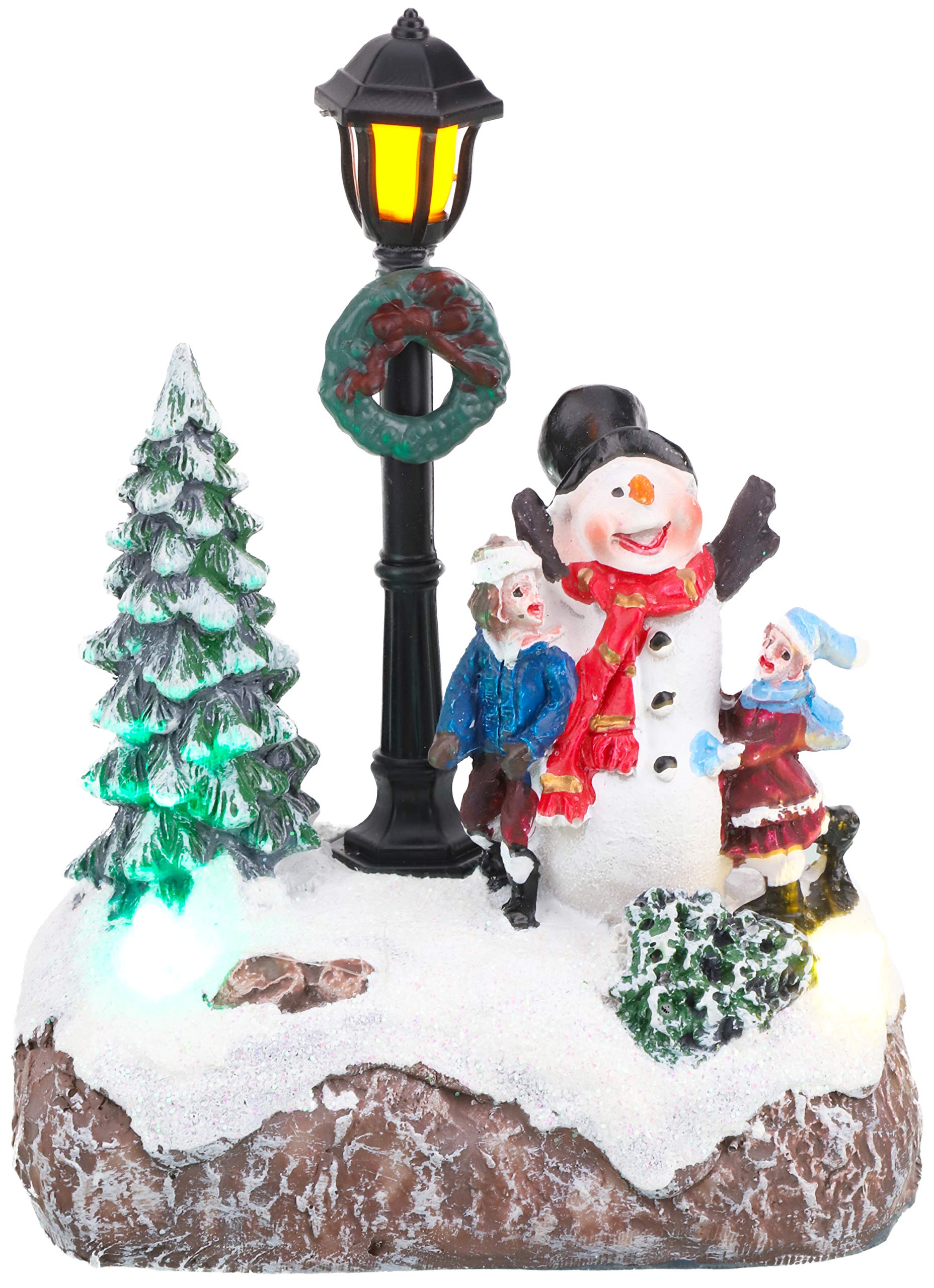 Christmas Concepts® 130mm (5.2") LED Light Up Christmas Scene (Snowman & Children) - Recommended Use Christmas Decoration