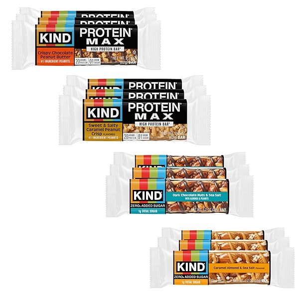 KIND PROTEIN MAX AND ZERO ADDED SUGAR SNACK...