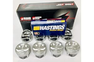 FALCON PERFORMANCE +.030 over Hypereutectic Pistons & Moly Rings Combo compatible with 1996-2002 Chevy 350 Vortec 5.7L engine. 4.030" bore diameter