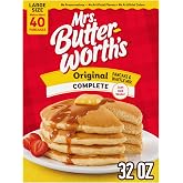Mrs. Butterworth Pancake and Waffle Mix, 32 Ounce | Complete Pancake And Waffle Mix; great for pancakes &amp; waffles; also perfect for weekend brunch &amp; baking