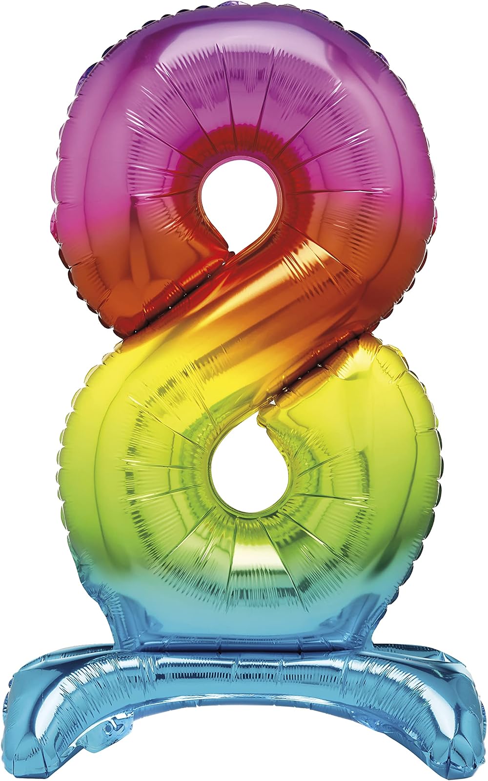 Unique Rainbow Standing Number 8 Foil Balloon 30 Inches Party Balloon