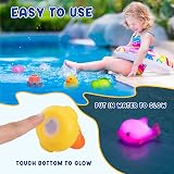 HOYIBO Light Up Bath Toys 8 Pack Marine Animals 3-5 Kids Safe PVC view 4