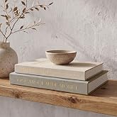 ZICOTO Beautiful Decorative Books Set of 2 for Your Coffee Table &amp; Shelf | Aesthetic Modern Home Decoration Boxes for Your Bookshelf &amp; Mantel Decor - Fake/Faux Books as Photo Storage or Keepsake Box