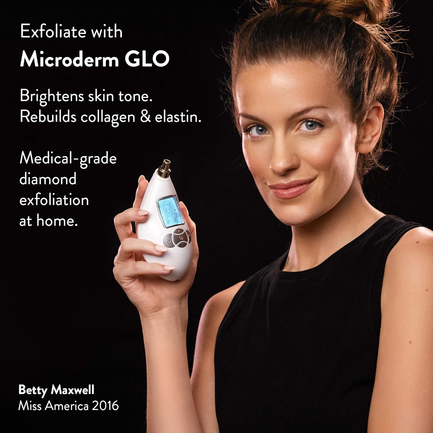 Microderm GLO Premium Skincare Bundle Includes Diamond Microdermabrasion System, 10mm Filters 100 pack, Peptide Complex Serum. Best Anti Aging Treatment Blackhead Remover and Pore Vacuum Kit (White): Beauty