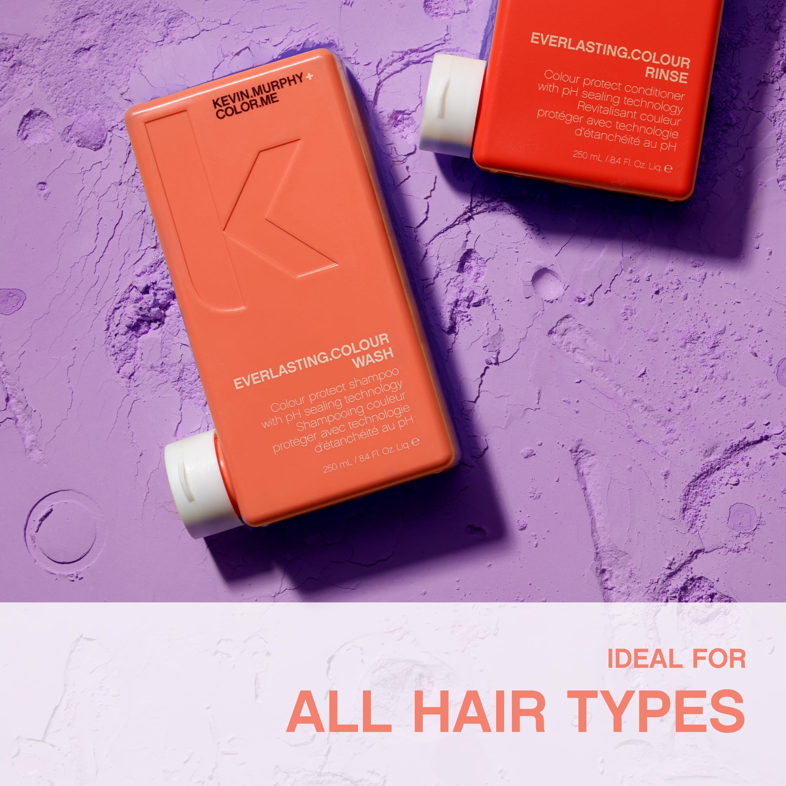KEVIN.MURPHY EVERLASTING.COLOUR WASH - Hair Colour Shampoo - Colour Protect Hair Care - pH Balanced Shampoo - Sulphate Free - 250 mL / 8.4 fl oz