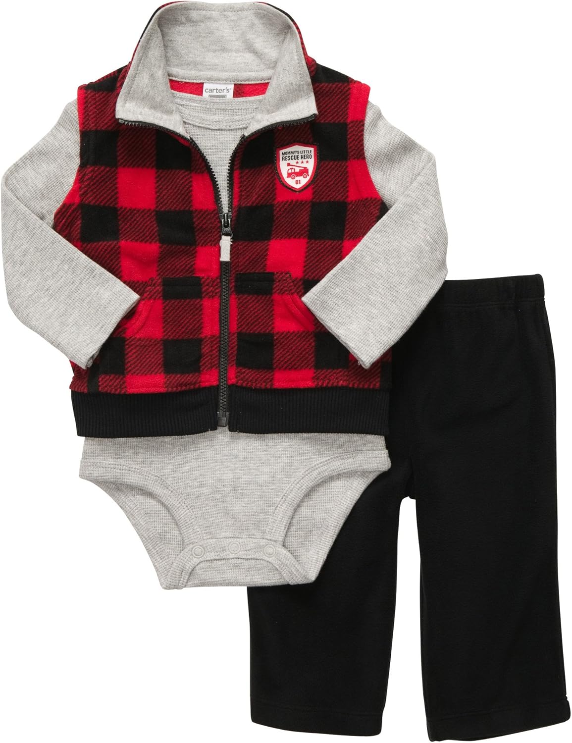 carter's buffalo plaid vest