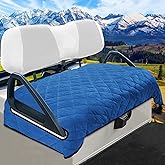 YOKYHOM Golf Cart Seat Covers, Golf Cart Seat Towel Blanket, Short Plush Surface, Soft and Comfortable, Suits EZGO, Yamaha, Club Car and Other 2-Seat Golf Carts, 51"x 30.5", Deep Blue