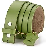 HJones Western Belts for Men without Buckle,Cowboy Belt Buckles for Men,1.5" Wide Genuine Leather Belt No Buckle