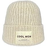 Hshsclth Hot Daddy Cool Mom Beanie Hats for Men Women Warm Knit Cuffed Winter Hat Funny Christmas Birthday Gifts for Dad Mom