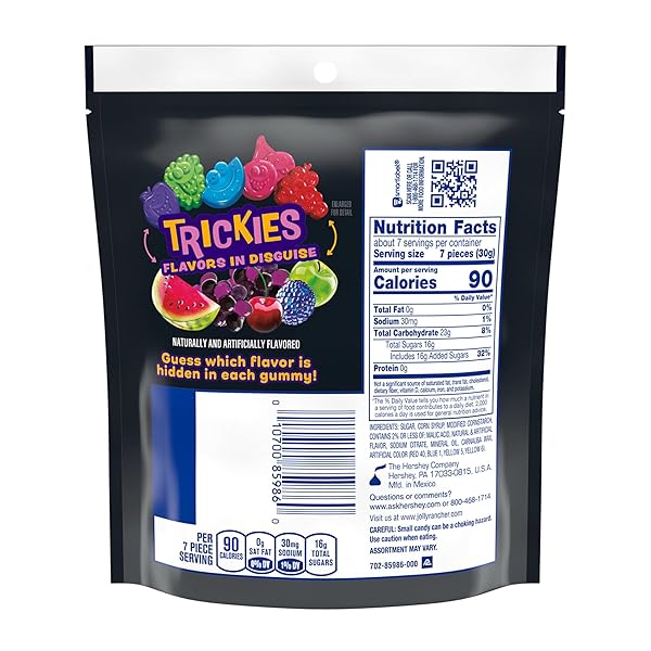 JOLLY RANCHER TRICKIES GUMMIES ASSORTED FRUIT FLAVORED, HALLOWEEN CANDY BAG, 7.1 OZ
