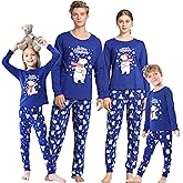 Vopmocld Christmas Family Matching Pajama Red Holiday Pjs Sets Cotton Sleepwear