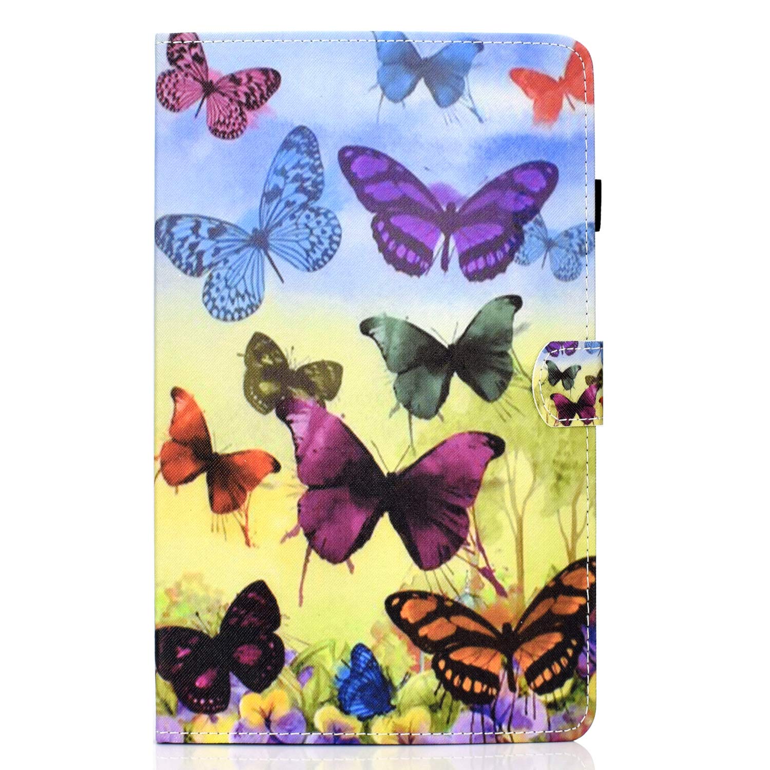 Lspcase Samsung Galaxy Tab A 10.1 Inch SM-T510 / SM-T515 (2019) Case PU Leather Flip Cover Magnetic Stand Protective Tablet Case with Auto Sleep/Wake Function and Card Slots - Butterfly