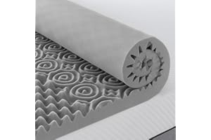 BedStory Mattress Topper King 3 Inch, King Size Memory Foam Mattress Topper Bamboo Charcoal Infused, Foam Mattress Topper wit