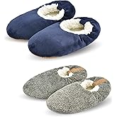 Panda Bros Mens Slipper Socks Low Cut Super Soft Warm Home Sock with Non-Slip Indoor Slipper Shoes Socks