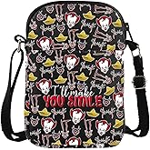 VAMSII I'll Make You Smile Horror Clown Crossbody Bag Clown Merch Horror Movie Gift