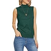 INKOFF Sleeveless Mock Neck Turtleneck Knit Tops Women Dressy Casual Sweater Vest Business Work Tank