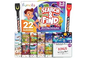 Funcils Preschool Learning Activities - Search and Find for Toddlers, Perfect for Kids, Art and Craft Supplies, Spot it Games