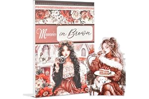 Snycler Romantic Memory Theme Sticker Scrapbooking Supplies for Junk Journal, 20 Sheets PET Stickers - Vintage Journaling Sti