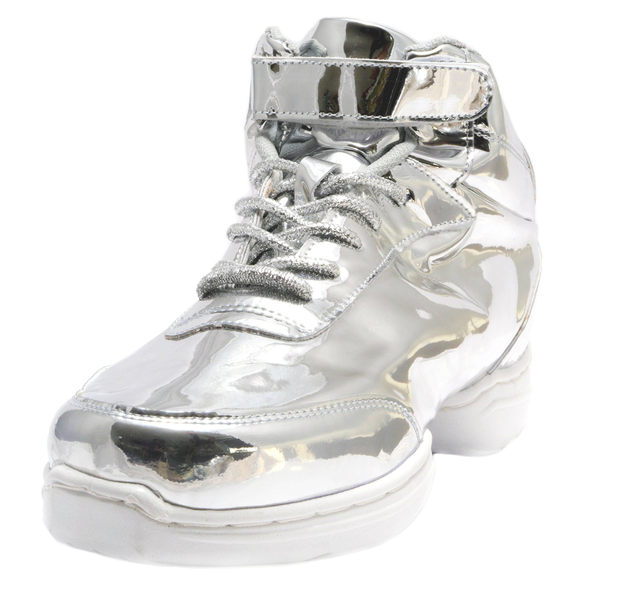 Nene's Collection Silver Women's Dance Fitness Ankle High Top Sneakers  Nene's Shoes