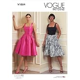 Vogue Misses' Close-Fitting Lined Dress Sewing Pattern Kit, Design Code V1884, Sizes 14-16-18-20-22