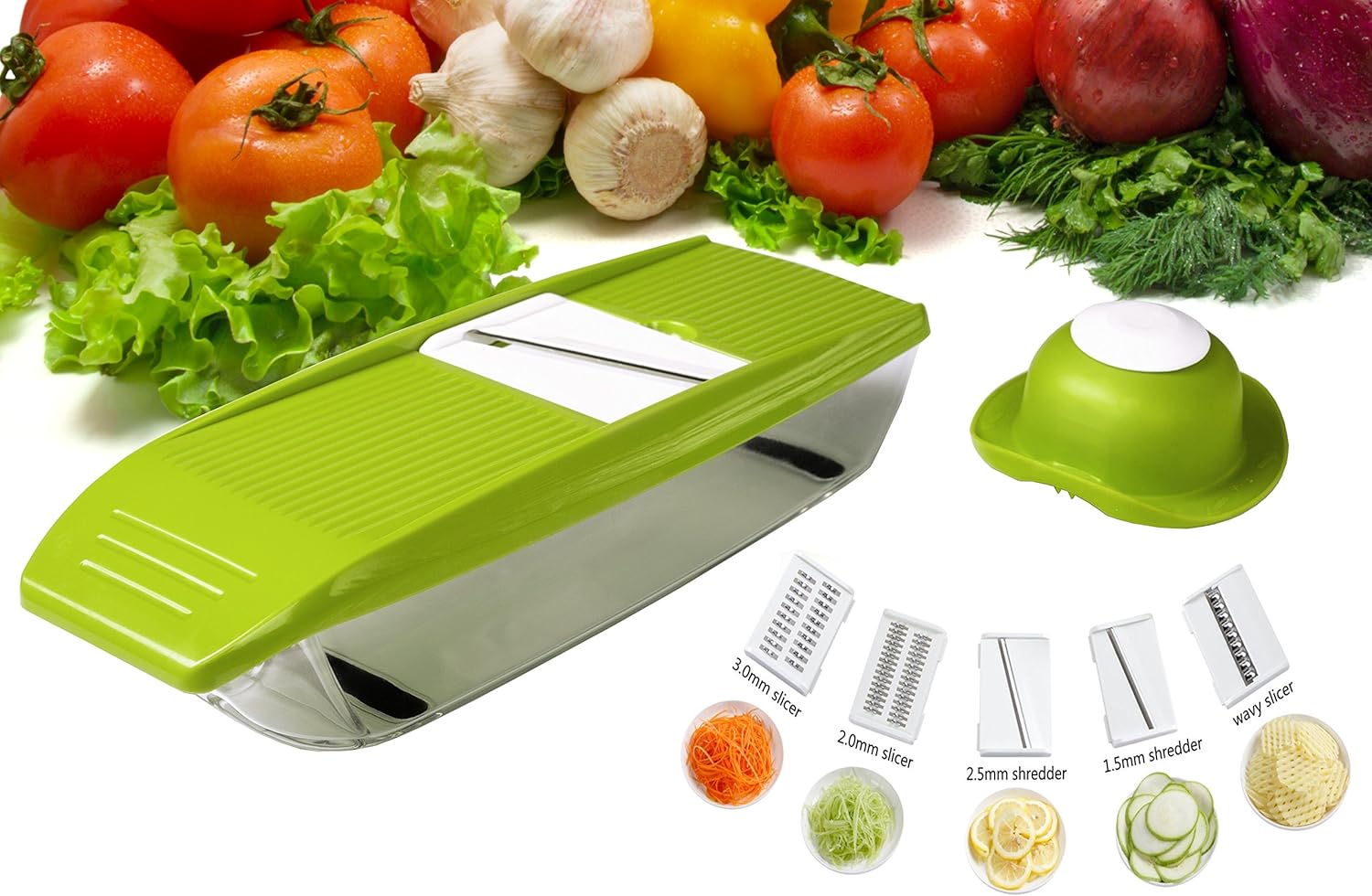 Mandoline Slicer Resistant Plastic Container with Anti