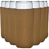 TahoeBay Slim Can Cooler Sleeves (12-Pack) Skinny Tall Cans 12 Oz Bulk Thin Seltzer Fit Sublimation Blanks for Vinyl Plain Blank Foam Beer Bottles Black White Assorted Solid Set (Brown)