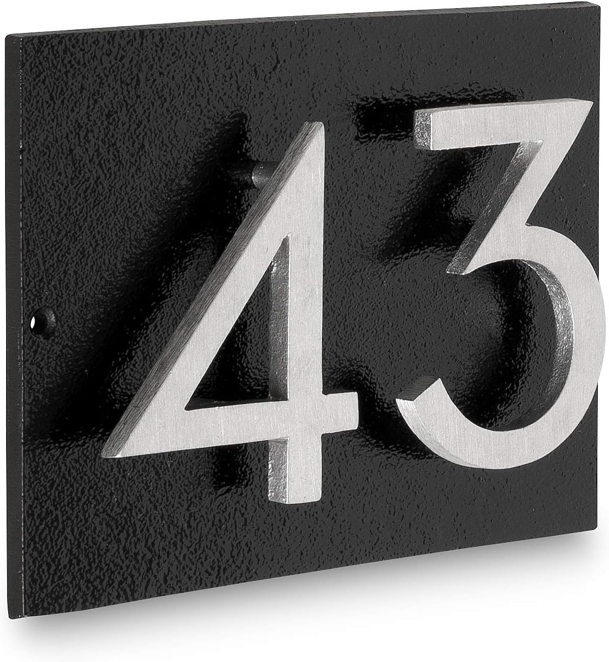 Address Signs - Montague Metal Products Floating Modern 6‘’ Number Horizontal Address Plaque-Assembled-Address Sign-House numbers sign-Aluminum-Easy to Install-Horizontal-2 Digit
