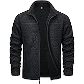 MAGCOMSEN Men's Fleece Jacket Lightweight Full Zip Jackets Casual Soft Warm Winter Coats Zip Up Sweater with Pockets