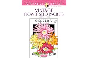 Creative Haven Vintage Flower Seed Packets Coloring Book