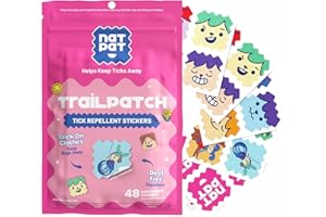 NATPAT TrailPatch Tick Repellent Stickers for Kids - All Natural Chemical Free Outdoor Bug Patch for Toddlers, Kids (48 Pack)