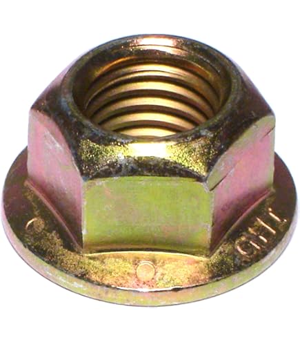 50-Pack 3/8-16 Hex Flange Nut Grade 8 | Black Oxide Plain Finish Flange Nuts