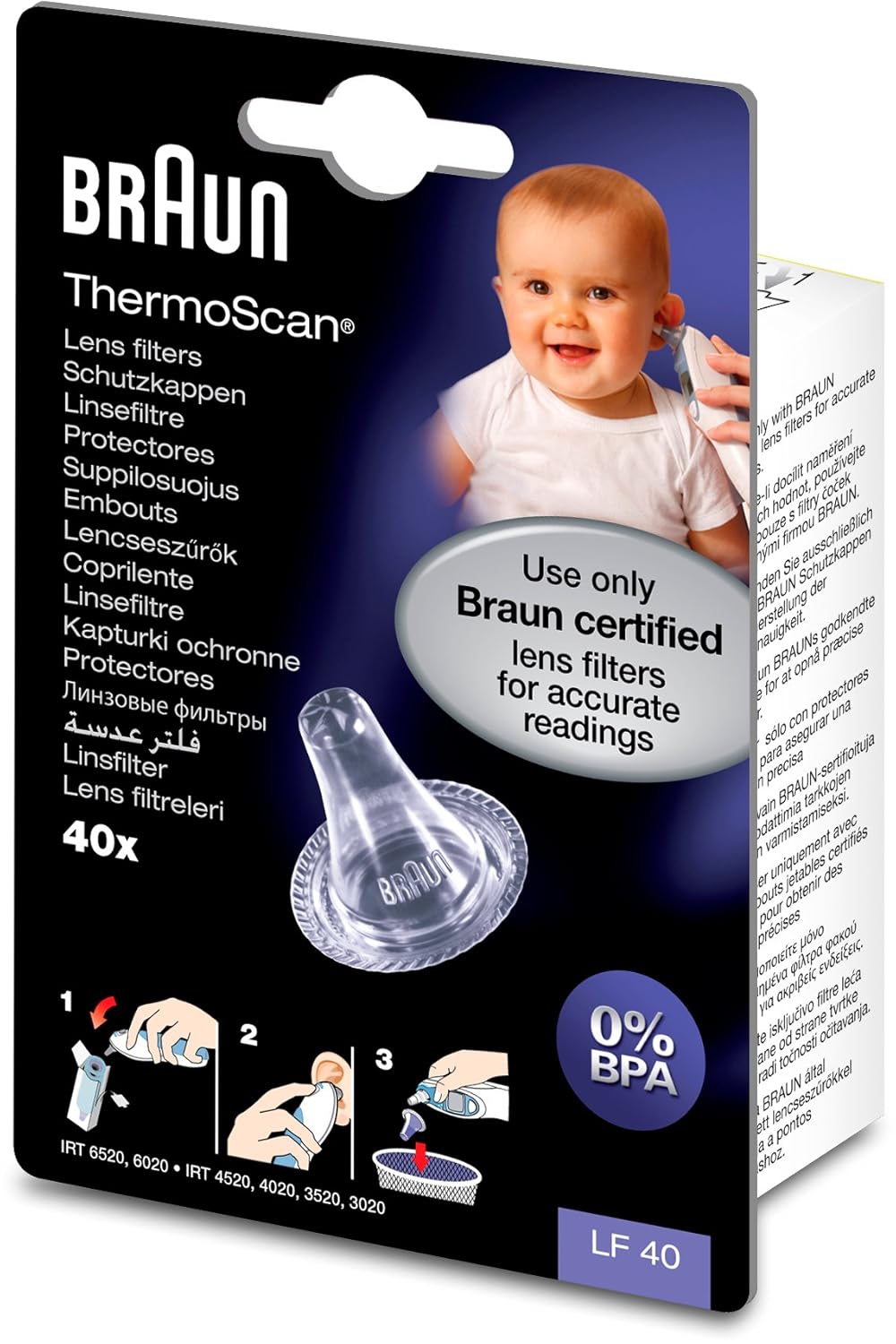 Protectores de lente del ThermoScan de Braun para termómetros de oído Paquete