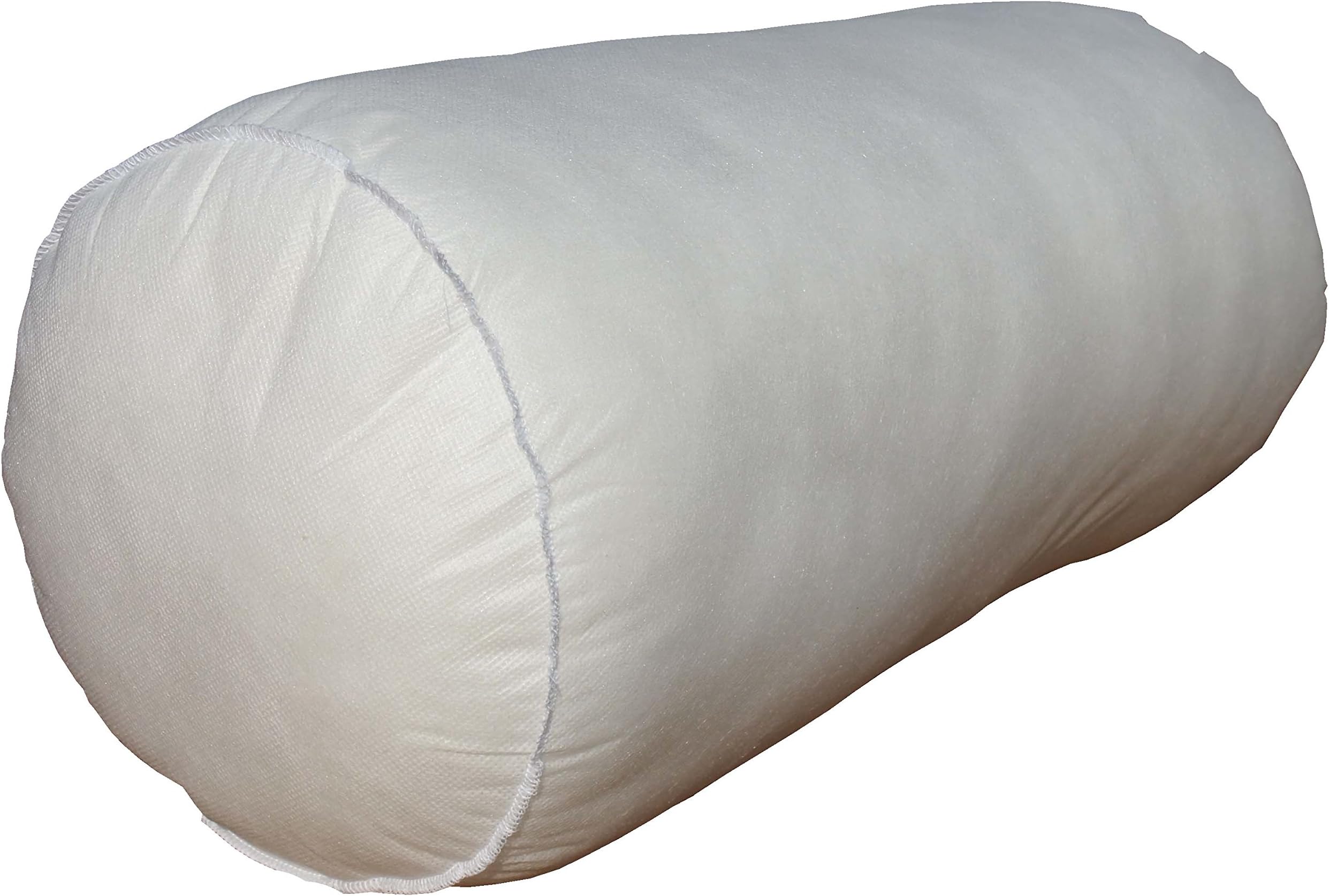 - Bolster Pillow (10x16) - White Round Soft Roll Pillow with Plush Polyester Filling, Comes in a Poly-Cotton Shell, Odorless, Lint, and Dust-Free, No Lumps Stuffing for Pillows