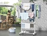 HOMIDEC 4-Tier Airer Clothes Drying Rack Stainless Steel Large Indoor Outdoor view 6