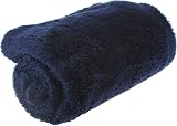 pet wiz Soft Fluffy Fleece Blanket Navy Small 60 x 80cm for Pets view 2