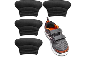 WY LIGHTING LEVEL Kids Shoe Inserts, 2 Pairs Self-Adhesive Heel Grips, Cute Soft Heel Pads for Loose Shoes, Add Comfort and Volume, Prevent Skin Rubbing and Blister for Toddlers Girls Boys Shoes