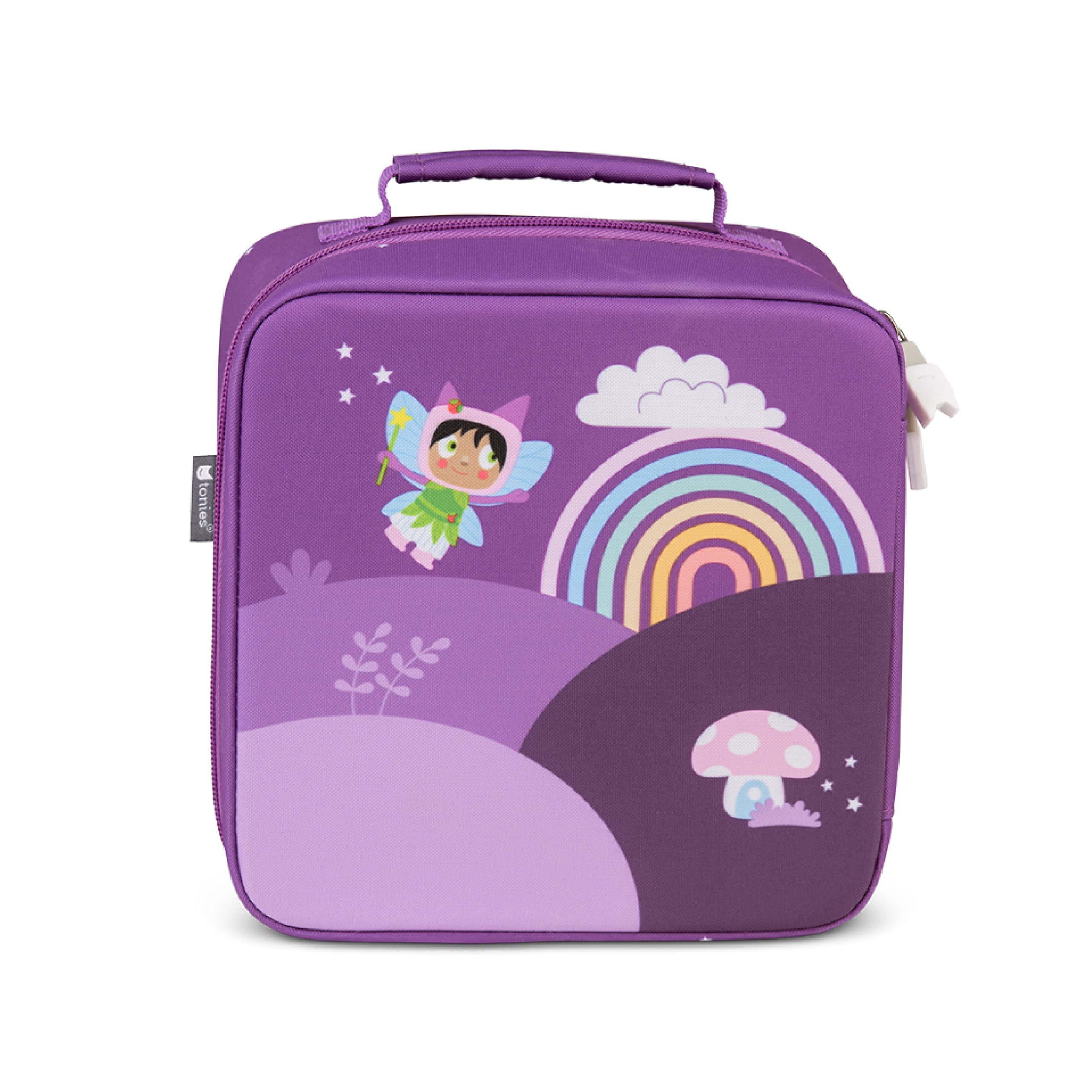 tonies Carry Case Max - Over the Rainbow, Robust Travel Case with Space for up to 14 tonies Audio Characters, Inner Mesh Pockets, Easy to Clean, Kid's Gifts